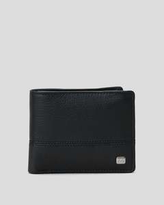 Mens Wallets: Billabong Dimension 2-in-1 Leather Wallet - Black