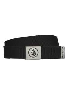 Mens Belts: Volcom Circle Stone Web Belt - Black