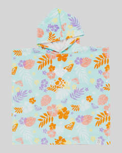 Roxy: Roxy Girl 2-7 Stay Magical Printed Hooded Towel - Beach Glass Beach Bay-be