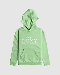 Roxy: Roxy Girls Surf Feeling Brushed Hoodie - Zephyr Green