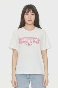 Womens Tees: Huffer Classic Tee Empire - Chalk