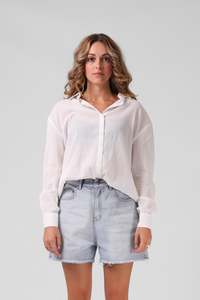Womens Shirts: RPM Havana Shirt - Off White