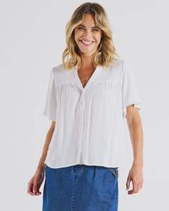 Womens Tops: Betty Basics Sandy Shirred Blouse