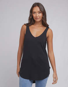 Womens Tanks And Singlets: Silent Theory Zuri Tank - Black