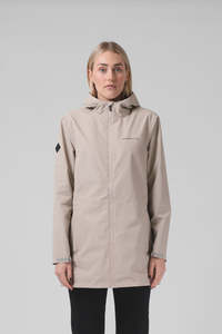 Womens Jackets: RPM Rain Coat - Warm Grey