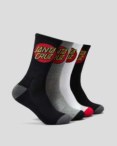 Santa Cruz Classic Dot 4 Pack Crew Socks - Multi