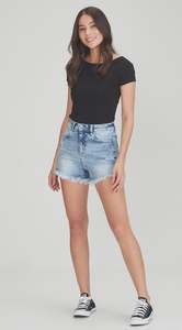 Junkfood Carrie Blue Shorts