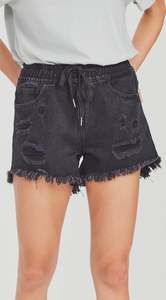 Womens Shorts: Junkfood Stella Shorts - Black