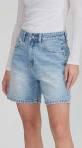 Womens Shorts: Junkfood Ngaio Shorts - Blue