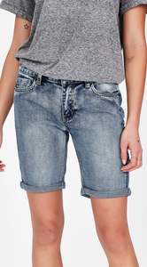 Womens Shorts: Junkfood Dina Long Shorts - Blue