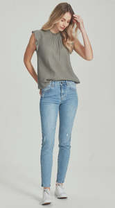 Womens Jeans: Junkfood Petra Tall Jean - Blue