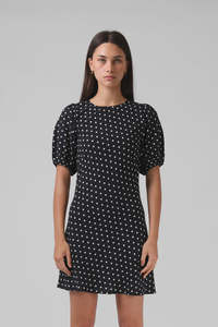 RPM Holiday Mini Dress - Black Polkadot