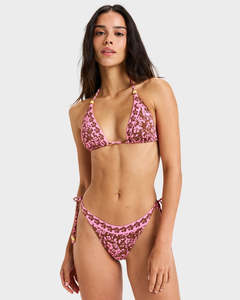 Bikinis: Roxy Kerlina High Leg Cheeky Bikini Pant - Tiramisu Kerlina Border