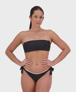 Bikinis: Moontide Reversible Tie Side Pant - Black/White