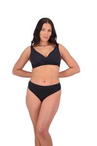 Bikinis: Moontide Mid Rise Pant Contours - Black