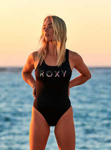 Womens Swimming Costume: Roxy Active SD Basic One Piece - Black