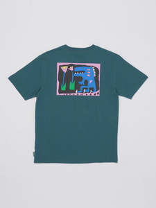 Kids: Volcom Youth Arthur Dino SS Tee - Evergreen