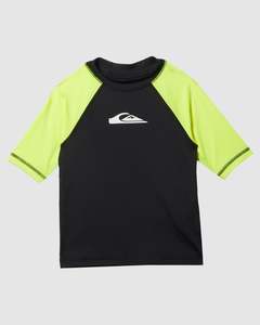 Quiksilver Everyday UPF50 SS Boys Rashie - Safety Yellow