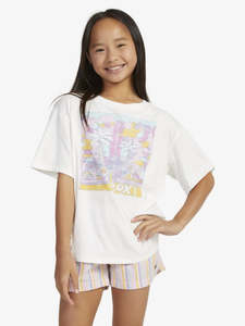 8 16 Years: Roxy Girl 8 - 14 Gone to California Tee - Snow White