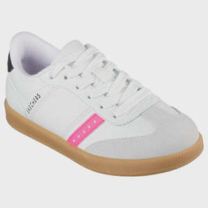 Skechers Kids Zinger Street Premier Vibe - White/Black/Pink