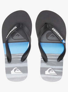 Kids Jandals And Slides: Quiksilver Youth 8-16 Molokai Panel Jandals - Black/Blue/Black