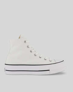 Womens Shoes: Converse Chuck Taylor Lift Canvas High Top - White/Black/White