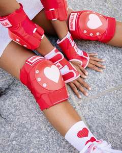 Impala Protective Knee & Elbow Set - Red Hearts