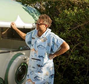 Moana Rd: Moana Rd Towel Hoodie - Fishing Club