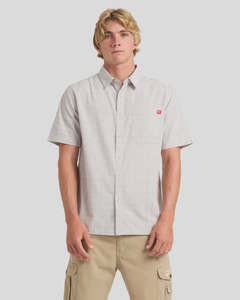 Mens: Quiksilver Testament Short Sleeve Shirt - Grey Violet