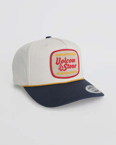 Mens: Volcom Overpatch Snapback Cap - Dirty White