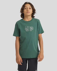 Quiksilver: Quiksilver Youth 8-16 Tiki SS Tee - Jungle Green