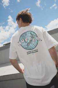 Huffer: Huffer Block Tee Flight Plan - Chalk