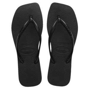 Havaianas: Havaianas Slim Square Solid Jandal - Black