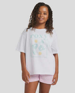 Roxy Girl 8 - 16 All Out Tee 100 - White