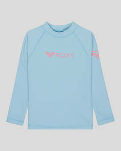 Roxy Girl 2-7 Heater LS Rashie - Sky Blue