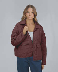 Womens Jackets: Silent Theory Archer Stitched Jacket - Cherry