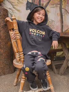 Essentials 1: Volcom Girls Truly Stoked Boyfriend Hoodie - Vintage Black