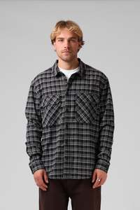 RPM Plaid LS Shirt - Navy/Cream