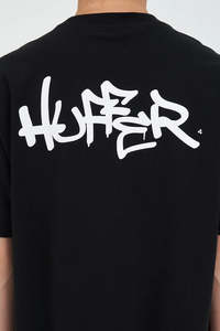 Huffer: Huffer Block Tee220/Etching - Black