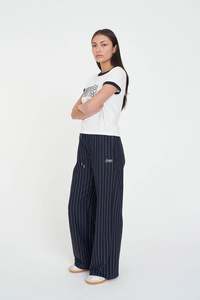 Huffer Stripe Hailey Trackpant - Navy