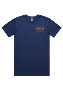 Mens: Out There Orange Block Logo Tee
