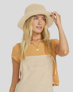Womens: Billabong Daylight Packable Bucket Straw Sunhat - Natural