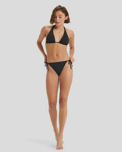 Womens: Roxy Beach Classics Tie Side Bikini Bottom - Anthracite