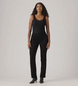Levi's Womens 314 Shaping Straight Jean - Soft Black