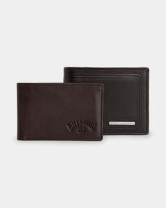 Brands: Billabong Scope 2 in 1 Mens Leather Wallet - Java