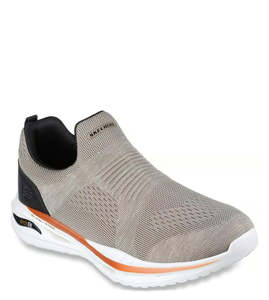 Footwear: Skechers Mens Arch-Fit Orvan Denison Slip On Shoe - Tan