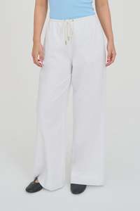 Huffer Womens Lin-in Sabine Pant - White