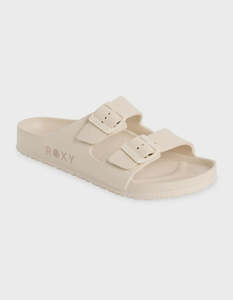 Footwear: Roxy Womens Kattie Slides - Cream