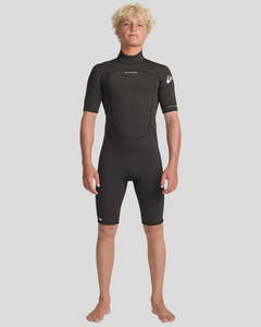 Mens Wetsuits: Quiksilver Mens Prologue Back Zip Springsuit 2/2 - Black