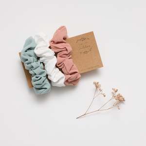 cotton: Hair Scrunchies Set of 3